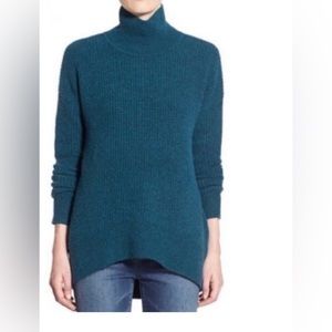 Madewell Women’s XS Aria Knit Wool Blend Turtleneck Blue Green